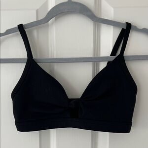 Spiritual Gangster Black Knot-Front Bralette - Sports Bra